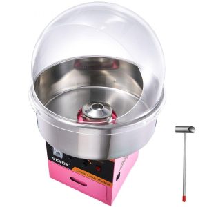 Food Display & Merchandising Equipment | Electric Cotton Candy Machine, 1000W Candy Floss Maker, Commercial Cotton Candy Machine with Stainless Steel Bowl, Sugar Scoop, and Cover, Perfect for Home Kids Birthday, Family Party Pink Food Display & Merchandising Equipment Food Display & Merchandising Equipment