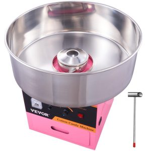 Food Display & Merchandising Equipment | Electric Cotton Candy Machine, 1000W Candy Floss Maker, Commercial Cotton Candy Machine with Stainless Steel Bowl, Sugar Scoop, and Drawer, Perfect for Home Kids Birthday, Family Party Pink Pink Food Display & Merchandising Equipment Food Display & Merchandising Equipment