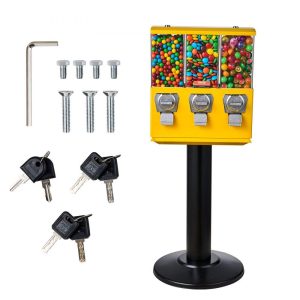 Food Display & Merchandising Equipment | Gumball Machine Vending Coin Bank Vintage Candy Dispenser Stand Yellow Yellow Restaurant & Food Service Food Display & Merchandising Equipment