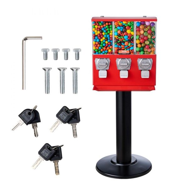 Food Display & Merchandising Equipment | Gumball Machine with Stand Vending Coin Bank Vintage Candy Dispenser Red Red Food Display & Merchandising Equipment Food Display & Merchandising Equipment