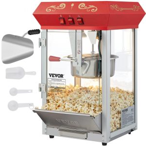 Food Display & Merchandising Equipment | Popcorn Popper Machine 8 Oz Countertop Popcorn Maker 850W 48 Cups Red Food Display & Merchandising Equipment Food Display & Merchandising Equipment