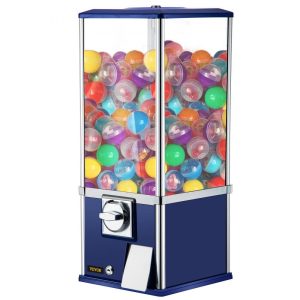 Food Display & Merchandising Equipment | Vending Machine, 25.2″ Height Candy Gumball Machine, Huge Load Capacity Gumball Bank, Candy Vending Machine for 1.8″-2.2″ Gadgets, Perfect for Game Stores and Retail Stores Vintage Style Blue Food Display & Merchandising Equipment Food Display & Merchandising Equipment