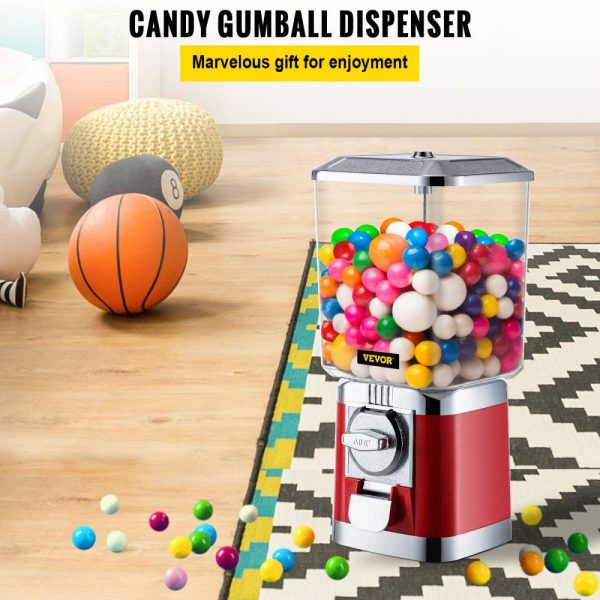 Food Display & Merchandising Equipment | Vending Machine, Classic Gumball Bank, Huge Load Capacity Candy Gumball Machine, Mini Vending Machines, Gumball Dispenser Machine for Kids, Perfect for Birthdays, Christmas and Kiddie Parties Food Display & Merchandising Equipment Food Display & Merchandising Equipment