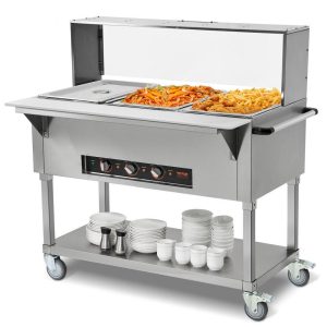 Food Holding & Warming Equipment | 3-Pan Commercial Food Warmer, 3 x 20.6QT Electric Steam Table, 1500W Professional Buffet Catering Food Warmer with Acrylic Sneeze Guard, Food Grade Stainless Steel Server for Party Restaurant Food Holding & Warming Equipment Food Holding & Warming Equipment