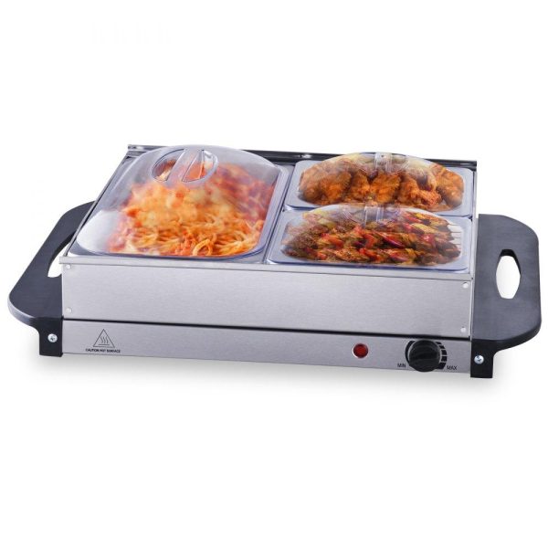 Food Holding & Warming Equipment | Electric Buffet Server & Food Warmer, 14″ x 14″ Portable Stainless Steel Chafing Dish Set with Temp Control & Oven-Safe Pan, Perfect for Catering, Parties, Events, Entertaining, Silver, ETL Food Holding & Warming Equipment Food Holding & Warming Equipment