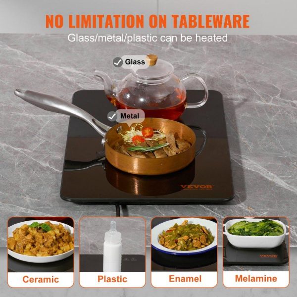 Food Holding & Warming Equipment | Electric Warming Tray, 16.5″ x 11″ Portable Tempered Glass Heating Tray with Temperature Control (65-90℃), Perfect for Dinner, Catering, House, Parties, Events, Entertaining and Holiday, Black Food Holding & Warming Equipment Food Holding & Warming Equipment