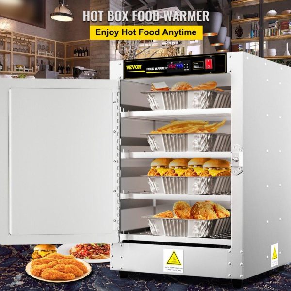 Food Holding & Warming Equipment | Hot Box Food Warmer, 16″x22″x24″ Concession Warmer with Water Tray, Four Disposable Catering Pans, Countertop Pizza, Patty, Pastry, Empanada, Concession Hot Food Hold Tested to UL Standards Food Holding & Warming Equipment Food Holding & Warming Equipment