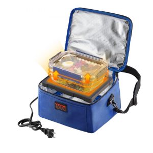 Food Holding & Warming Equipment | Portable Oven, 110V Home/Office Food Warmer, 80W (Max 100W) Portable Mini Personal Microwave, 2QT Electric Heated Lunch Box, Compatible with Glass, Ceramic, Foil Container (Blue) Blue Food Holding & Warming Equipment Blue