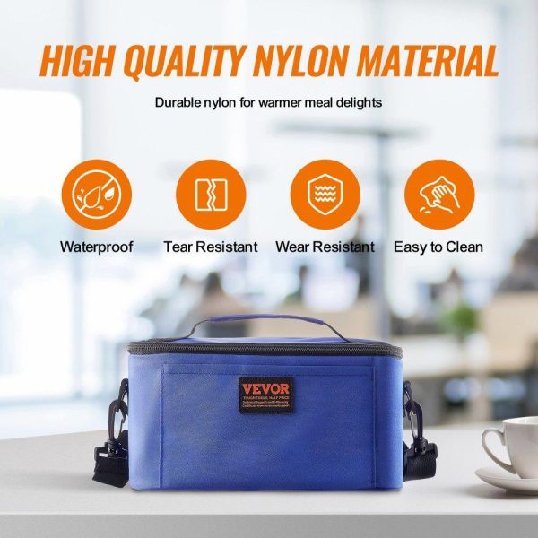 Food Holding & Warming Equipment | Portable Oven, 110V Home/Office Food Warmer, 80W (Max 100W) Portable Mini Personal Microwave, 2QT Electric Heated Lunch Box, Compatible with Glass, Ceramic, Foil Container (Blue) Blue Food Holding & Warming Equipment Blue