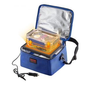 Food Holding & Warming Equipment | Portable Oven, 12V Car Food Warmer, 2QT 55W Portable Mini Personal Microwave, Electric Heated Lunch Box for Camping, Travel, Compatible with Glass, Ceramic, Foil Containers (Blue) Blue Food Holding & Warming Equipment Blue