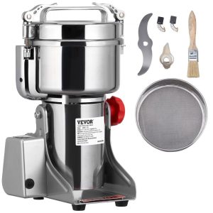 Food Preparation Equipment | 2500g Electric Grain Mill Grinder, 3750W High-Speed Commercial Spice Grinders, Stainless Steel Swing Type Pulverizer Powder Machine, for Spices Cereals Dry Grains Coffee Corn Pepper Food Preparation Equipment Food Preparation Equipment