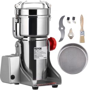 Food Preparation Equipment | 700g Electric Grain Mill Grinder, High Speed 2500W Commercial Spice Grinders, Stainless Steel Pulverizer Powder Machine, for Dry Herbs Grains Spices Cereals Coffee Corn Pepper, Swing Type Food Preparation Equipment Food Preparation Equipment