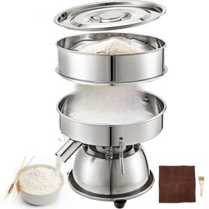 Food Preparation Equipment | Automatic Sieve Shaker Included 40 Mesh + 60 Mesh Flour Sifter Electric Vibrating Sieve Machine 110V 50W Sifter Shaker Machine 1150 r/min for Flours, Herbal Powder Food Preparation Equipment Food Preparation Equipment