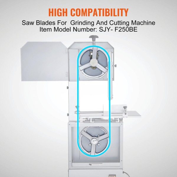 Food Preparation Equipment | Band Saw Blade, 79.5×0.63×0.02 inch, 5 PCS/Pack Meat Bandsaw Blades for Replacement, Carbon Steel Blade, Meat Cutting Blade Wrapped by Rust-Proof Paper, Fit for Commercial Bone Saw Machines Food Preparation Equipment Food Preparation Equipment