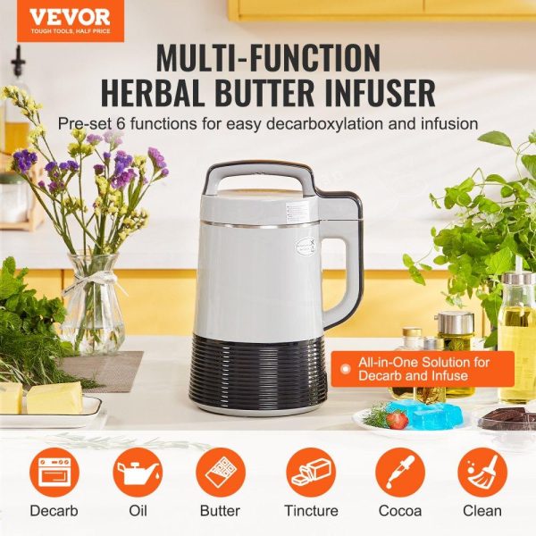 Food Preparation Equipment | Butter Infuser Machine, 6 Functions Herbal Infuser, Magic Butter Machine & Oil Infusion Machine with Customizable Temperature And Time, Herbal Recipe Book & All Accessories Included Food Preparation Equipment Food Preparation Equipment