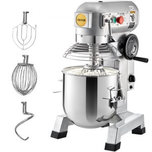 Food Preparation Equipment | Commercial Food Mixer, 15Qt Commercial Mixer with Timing Function, 500W Stainless Steel Bowl Heavy Duty Electric Food Mixer Commercial with 3 Speeds Adjustable 113/184/341 RPM, Dough Hook Whisk Beater Included, Perfect for Bakery Pizzeria Food Preparation Equipment Food Preparation Equipment