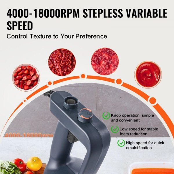 Food Preparation Equipment | Commercial Immersion Blender 500W Heavy Duty Hand Mixer for Soup Sauces Food Preparation Equipment Food Preparation Equipment