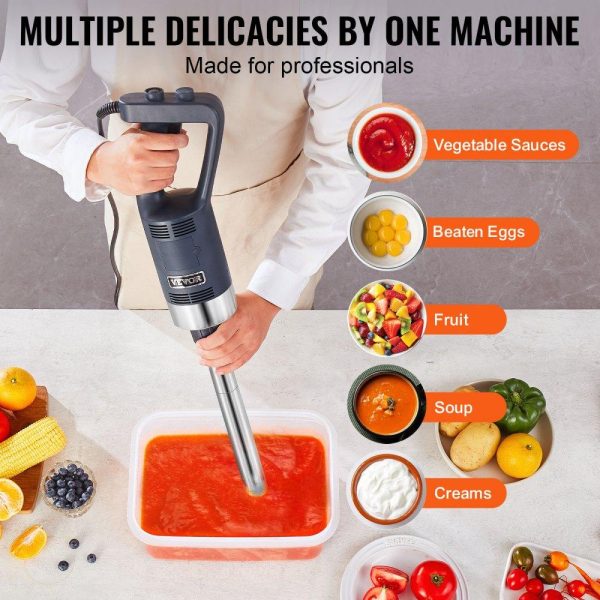 Food Preparation Equipment | Commercial Immersion Blender 500W Heavy Duty Hand Mixer for Soup Sauces Food Preparation Equipment Food Preparation Equipment