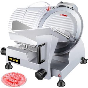 Food Preparation Equipment | Commercial Meat Slicer, 10 inch Electric Food Slicer, 240W Frozen Meat Deli Slicer, Premium Chromium-plated Steel Blade Semi-Auto Meat Slicer For Commercial and Home use Food Preparation Equipment Food Preparation Equipment