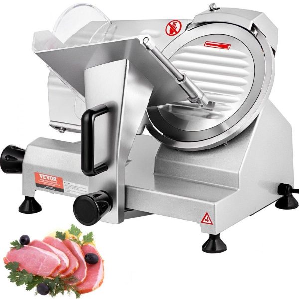 Food Preparation Equipment | Commercial Meat Slicer, 200W Electric Deli Food Slicer, 350-400RPM Meat Slicer with 8″ Carbon Steel Blade, 0 – 0.47 inch Adjustable Thickness Electric Meat Slicer for Home and Commercial Use Food Preparation Equipment Food Preparation Equipment