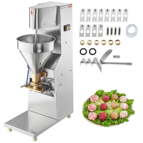 Food Preparation Equipment | Commercial Meatball Forming Machine, 280 PCs/min Automatic Meatball Maker, 1100W Electric Fish Beef Pork Shrimp Ball Making Tool, Stainless Steel Meatball Former with 18/20/22/26/30/32 mm Models Food Preparation Equipment Food Preparation Equipment