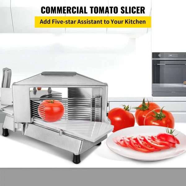 Food Preparation Equipment | Commercial Tomato Slicer 1/4″ Heavy Duty Cutter with Built-in Cutting Board for Restaurant or Home Use Food Preparation Equipment Food Preparation Equipment