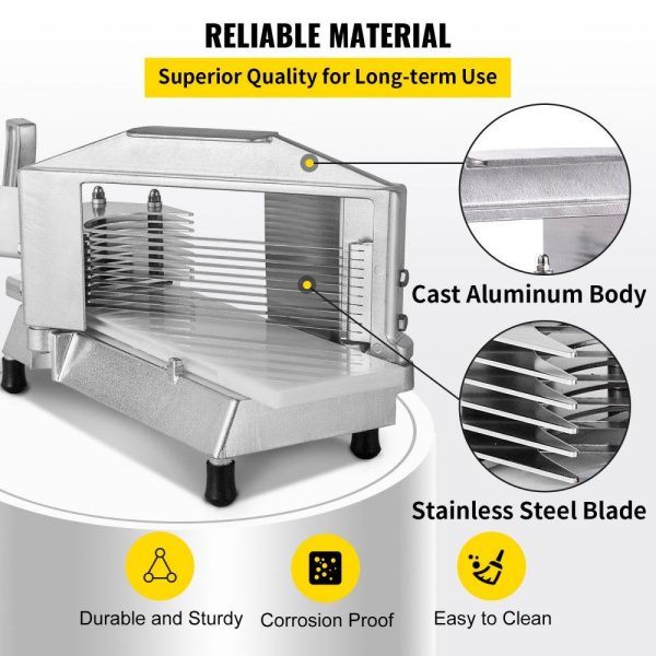 Food Preparation Equipment | Commercial Tomato Slicer 1/4″ Heavy Duty Cutter with Built-in Cutting Board for Restaurant or Home Use Food Preparation Equipment Food Preparation Equipment