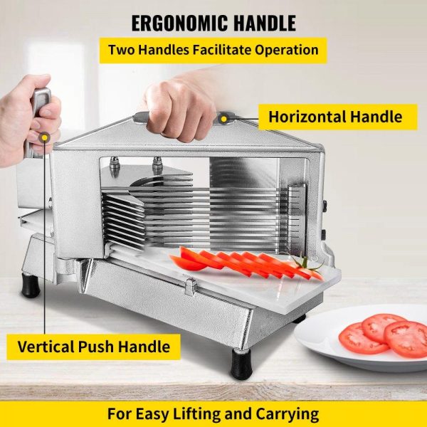 Food Preparation Equipment | Commercial Tomato Slicer 1/4″ Heavy Duty Cutter with Built-in Cutting Board for Restaurant or Home Use Food Preparation Equipment Food Preparation Equipment