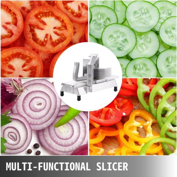 Food Preparation Equipment | Commercial Tomato Slicer 3/16 inch Heavy Duty Tomato Slicer Tomato Cutter with Built-in Cutting Board for Restaurant or Home Use (3/16 inch) Food Preparation Equipment Food Preparation Equipment