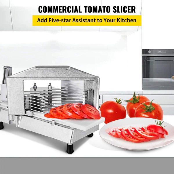 Food Preparation Equipment | Commercial Tomato Slicer 3/8″ Heavy Duty Tomato Slicer Tomato Cutter with Built in Cutting Board for Restaurant or Home Use Food Preparation Equipment Food Preparation Equipment