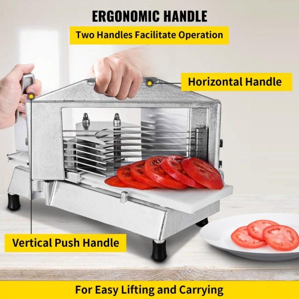 Food Preparation Equipment | Commercial Tomato Slicer 3/8″ Heavy Duty Tomato Slicer Tomato Cutter with Built in Cutting Board for Restaurant or Home Use Food Preparation Equipment Food Preparation Equipment