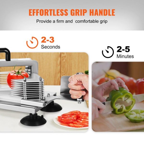 Food Preparation Equipment | Commercial Tomato Slicer, 3/8 inch Tomato Cutter Slicer, Stainless Steel Heavy Duty Tomato Slicer Machine, Manual Tomato Slicer with Non-slip Feet, for Cutting Tomatoes, Cucumbers, Bananas Food Preparation Equipment Food Preparation Equipment