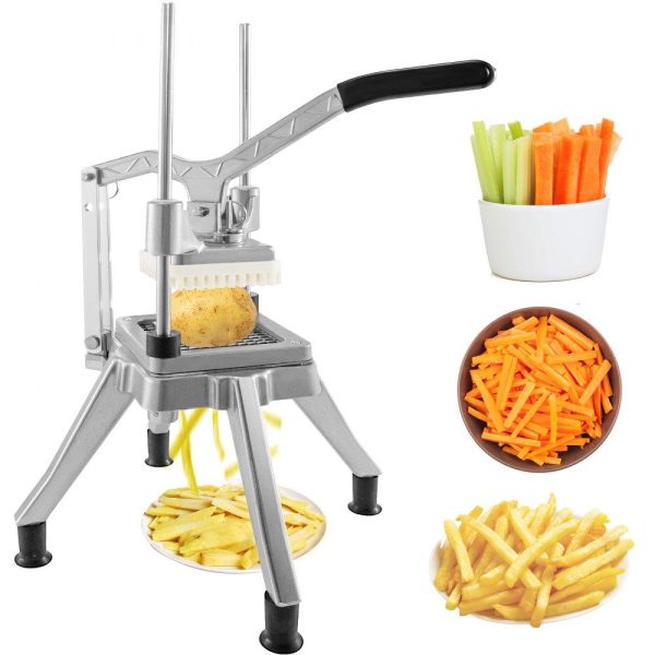 Food Preparation Equipment | Commercial Vegetable Fruit Chopper 1/2″ Blade Heavy Duty Professional Food Dicer Kattex French Fry Cutter Onion Slicer Stainless Steel for Tomato Peppers Potato Mushroom, Sliver Restaurant & Food Service Food Preparation Equipment