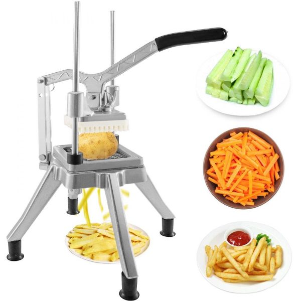 Food Preparation Equipment | Commercial Vegetable Fruit Chopper 1/4″ Blade Heavy Duty Professional Food Dicer Kattex French Fry Cutter Onion Slicer Stainless Steel for Tomato Peppers Potato Mushroom, Silver Food Preparation Equipment Food Preparation Equipment