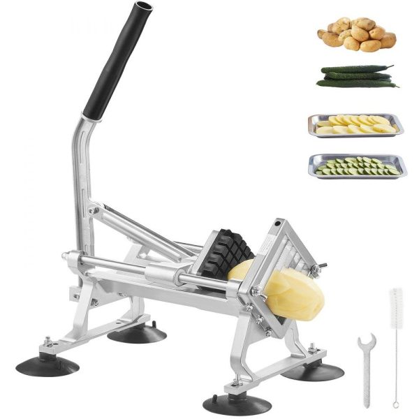 Food Preparation Equipment | Commercial Vegetable Slicer, 1/2 inch Fruit Slicer, Stainless Steel and Aluminum Alloy Vegetable Cutter Slicer Machine, Manual Slicer with Non-slip Feet, for Radishes, Onions, Potatoes, Lemons Food Preparation Equipment Food Preparation Equipment