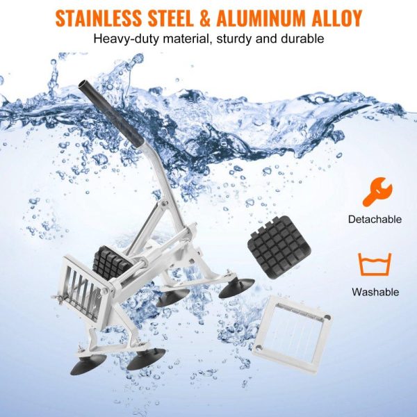 Food Preparation Equipment | Commercial Vegetable Slicer, 1/2 inch Fruit Slicer, Stainless Steel and Aluminum Alloy Vegetable Cutter Slicer Machine, Manual Slicer with Non-slip Feet, for Radishes, Onions, Potatoes, Lemons Food Preparation Equipment Food Preparation Equipment