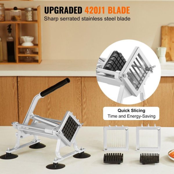 Food Preparation Equipment | Commercial Vegetable Slicer, 1/4″+3/8″+1/2″ Fruit Slicer, Stainless Steel and Aluminum Alloy Vegetable Cutter Slicer Machine, Manual Slicer with Non-slip Feet, for Radishes, Onions, Potatoes Food Preparation Equipment Food Preparation Equipment