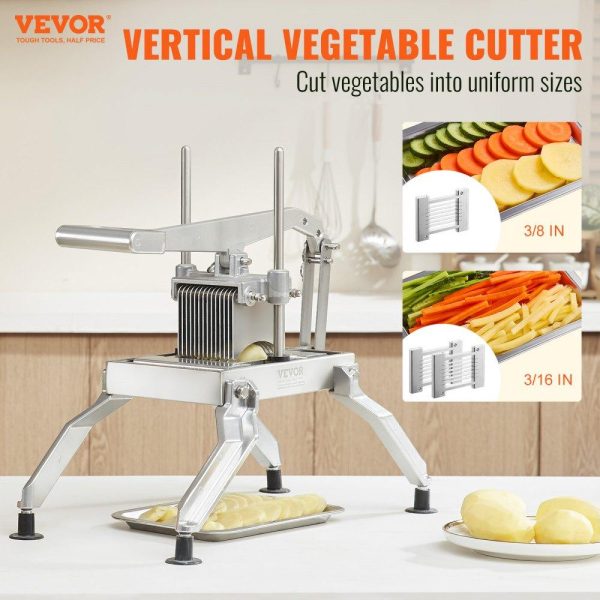 Food Preparation Equipment | Commercial Vegetable Slicer, 3/8″ and 3/16″ Tomato Slicer, Stainless Steel and Aluminum Alloy Vegetable Cutter Slicer, Manual Tomato Slicer with Non-slip Feet, for Tomatoes, Potatoes, Onions Food Preparation Equipment Food Preparation Equipment