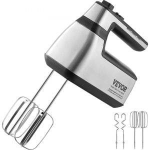 Food Preparation Equipment | Cordless Electric Hand Mixer, 250W, Continuously Variable Electric Handheld Mixer, with Turbo Boost Beaters Dough Hooks Storage Bag, Baking Supplies for Whipping Mixing Egg Cookie Cake Cream Food Preparation Equipment Food Preparation Equipment