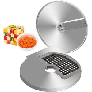 Food Preparation Equipment | Dicing Grid 0.4″x0.4″ Dices, Vegetable Cutter Disc 420 Stainless Steel Blades, Vegetable Cutter Accessory, Aluminum Alloy Material Food Processor Discs, for Dicing Potatoes Carrots Cucumbers Food Preparation Equipment Food Preparation Equipment