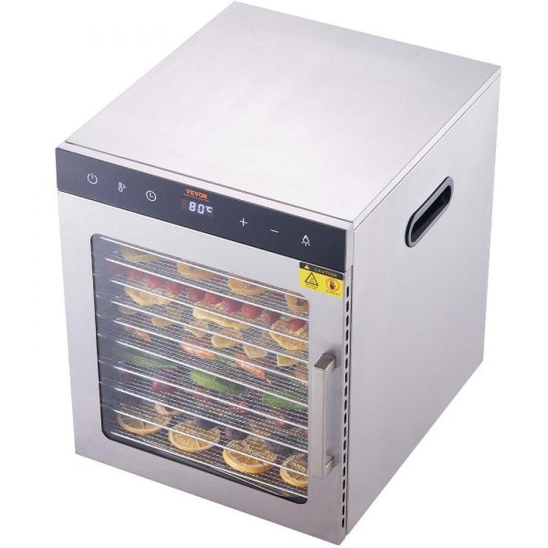 Food Preparation Equipment | Electric Food Dehydrator Machine, 800W Electric Food Dryer, 10 Stainless Steel Trays, with Digital Adjustable Timer & Temperature for Jerky, Herb, Meat, Beef, Fruit, Dog Treats and Vegetables Food Preparation Equipment Food Preparation Equipment