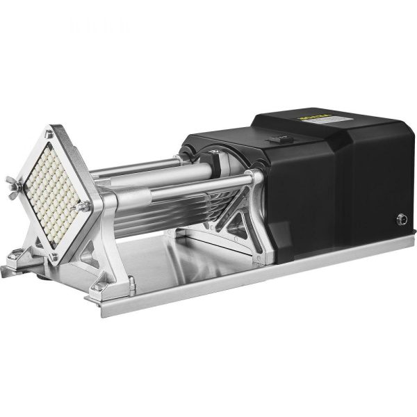 Food Preparation Equipment | Electric French Fry Cutter with 6mm 9mm 13mm and 8-Wedge Blade Potato Chip Cutter Machine 110V 40W Stainless Steel Electric Potato Cutter Horizontal Food Preparation Equipment Food Preparation Equipment