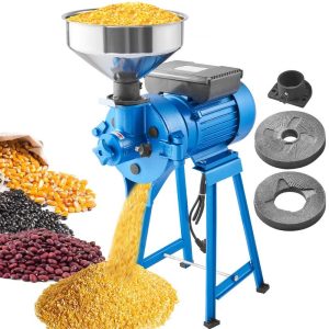 Food Preparation Equipment | Electric Grain Mill Grinder, 1500W 110V Spice Grinders, Commercial Corn Mill with Funnel, Thickness Adjustable Powder Machine, Heavy Duty Feed Flour Cereal Mill Wheat Grinders, Dry & Wet Grinder Food Preparation Equipment Food Preparation Equipment