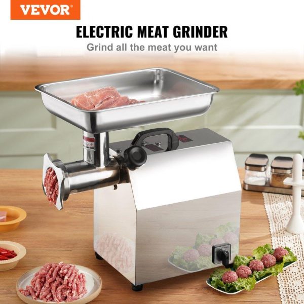 Food Preparation Equipment | Electric Meat Grinder, 8.3 Lb/Min, 650W（3800W MAX) Industrial Meat Mincer with 2 Blade, 3 Grinding Plates, Sausage Kit 304 Stainless Steel Commercial Meat Grinder, ETL Listed Food Preparation Equipment Food Preparation Equipment