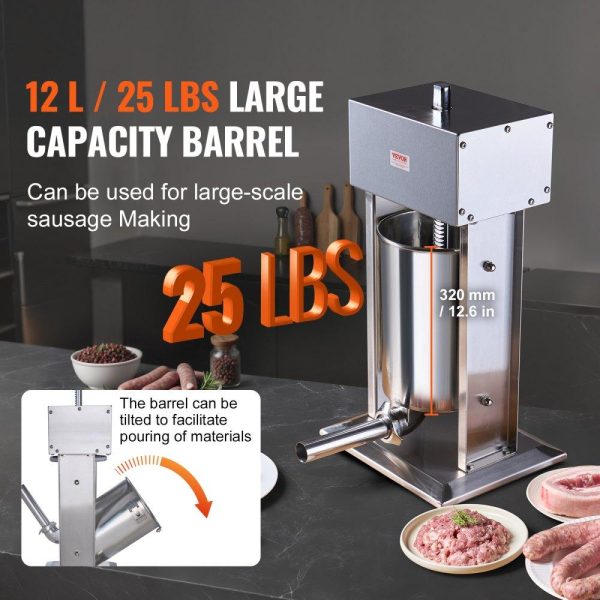 Food Preparation Equipment | Electric Sausage Stuffer 12 L Vertical Meat Stuffer 304 Stainless Steel Food Preparation Equipment Food Preparation Equipment