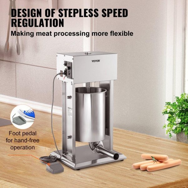 Food Preparation Equipment | Electric Sausage Stuffer 15L Variable Speed Sausage Maker Stainless Steel Food Preparation Equipment Food Preparation Equipment