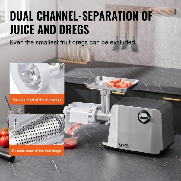 Food Preparation Equipment | Electric Tomato Strainer, 700W Tomato Sauce Maker Machine, 100 LBS/H Food Strainer and Sauce Maker, Փ45mm Commercial Grade Food Mill with Reverse Function for Tomato Strawberry Blueberry Sauce Food Preparation Equipment Food Preparation Equipment