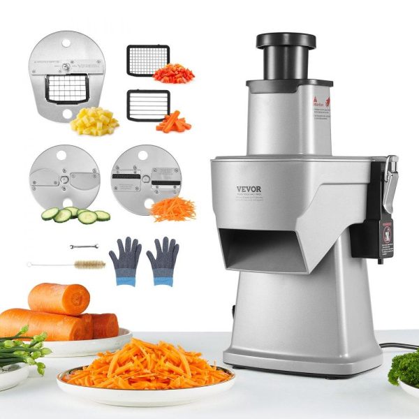 Food Preparation Equipment | Electric Vegetable Slicer, 4 in 1 Multifunctional Food Cutter, 200W Vegetable Chopper for Slicing Shredding Dicing and Slitting, with Cut-Resistant Gloves, for Commercial and Home Use Food Preparation Equipment Food Preparation Equipment