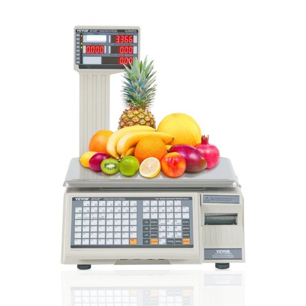 Food Preparation Equipment | Electronic Price Computing Scale, 66 LB Digital Deli Weight Scales, LCD & LED Digital Commercial Food Fruit Meat Produce Counting Weight, for Retail Store, Kitchen, Restaurant Market, and Farmer Food Preparation Equipment Food Preparation Equipment