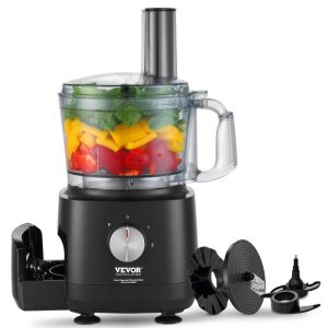 Food Preparation Equipment | Food Processor, 9-Cup Vegetable Chopper for Chopping, Slicing, Shredding, Puree, and Kneading, 600 Watts Stainless Steel Blade Professional Electric Food Chopper, Easy Assembly & Clean, Black Food Preparation Equipment Food Preparation Equipment